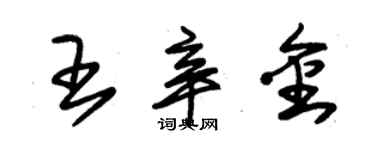 朱錫榮王辛金草書個性簽名怎么寫