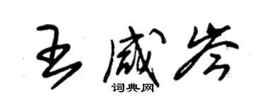 朱錫榮王鹹岑草書個性簽名怎么寫