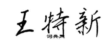 王正良王特新行書個性簽名怎么寫
