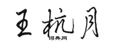 駱恆光王杭月行書個性簽名怎么寫