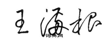 駱恆光王滿根草書個性簽名怎么寫