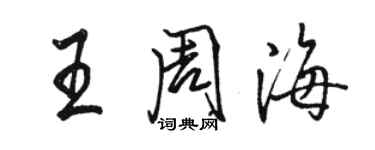 駱恆光王周海行書個性簽名怎么寫