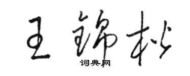 駱恆光王錦楷草書個性簽名怎么寫