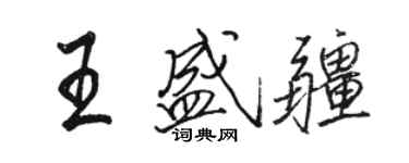 駱恆光王盛疆行書個性簽名怎么寫