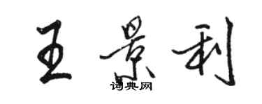 駱恆光王景利行書個性簽名怎么寫