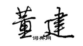 曾慶福董建行書個性簽名怎么寫