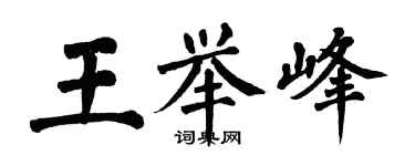 翁闓運王舉峰楷書個性簽名怎么寫