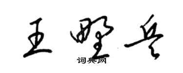 梁錦英王野兵草書個性簽名怎么寫