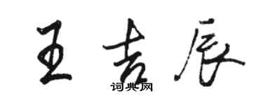 駱恆光王吉辰行書個性簽名怎么寫