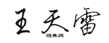 駱恆光王天雷行書個性簽名怎么寫