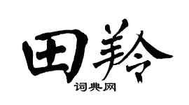翁闓運田羚楷書個性簽名怎么寫