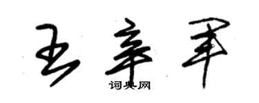 朱錫榮王辛軍草書個性簽名怎么寫