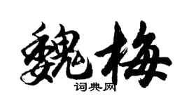 胡問遂魏梅行書個性簽名怎么寫