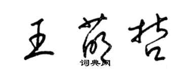 梁錦英王萌哲草書個性簽名怎么寫