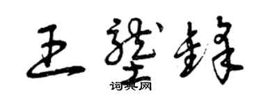 曾慶福王壟鋒草書個性簽名怎么寫