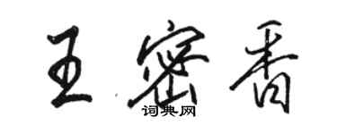 駱恆光王密香行書個性簽名怎么寫