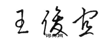 駱恆光王俊宜草書個性簽名怎么寫