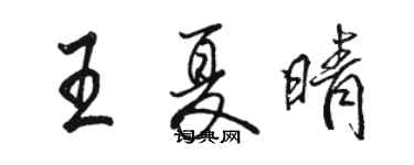 駱恆光王夏晴行書個性簽名怎么寫