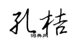 王正良孔桔行書個性簽名怎么寫