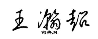 梁錦英王瀚超草書個性簽名怎么寫