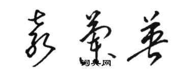 駱恆光袁蘭英草書個性簽名怎么寫