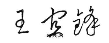 駱恆光王宜鋒草書個性簽名怎么寫