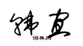朱錫榮韓宜草書個性簽名怎么寫