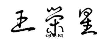 曾慶福王榮星草書個性簽名怎么寫