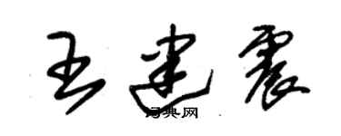 朱錫榮王建震草書個性簽名怎么寫