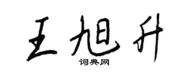 王正良王旭升行書個性簽名怎么寫