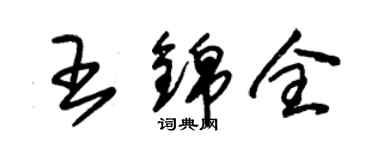 朱錫榮王錦全草書個性簽名怎么寫