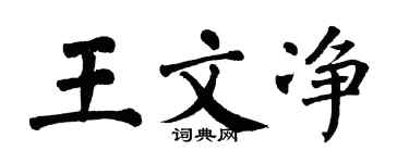 翁闓運王文淨楷書個性簽名怎么寫