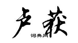 胡問遂盧獲行書個性簽名怎么寫