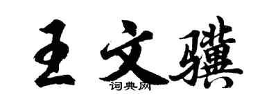 胡問遂王文驥行書個性簽名怎么寫