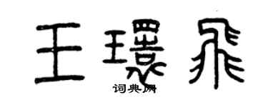曾慶福王環飛篆書個性簽名怎么寫