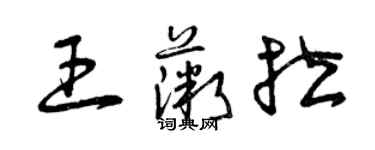 曾慶福王薇拉草書個性簽名怎么寫