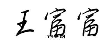 王正良王富富行書個性簽名怎么寫