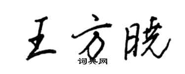 王正良王方曉行書個性簽名怎么寫