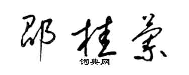 梁錦英邵桂蘭草書個性簽名怎么寫