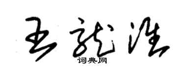 朱錫榮王龍淮草書個性簽名怎么寫