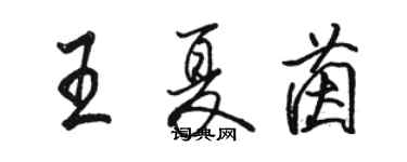 駱恆光王夏茵行書個性簽名怎么寫