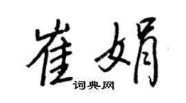 王正良崔娟行書個性簽名怎么寫