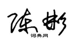朱錫榮陳彬草書個性簽名怎么寫