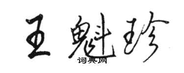 駱恆光王魁珍行書個性簽名怎么寫