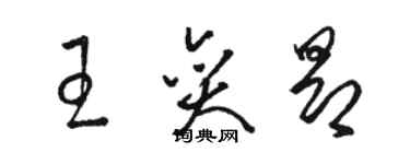 駱恆光王奕昂草書個性簽名怎么寫