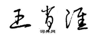 曾慶福王肖淮草書個性簽名怎么寫