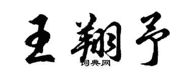 胡問遂王翔予行書個性簽名怎么寫