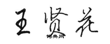 駱恆光王賢花行書個性簽名怎么寫