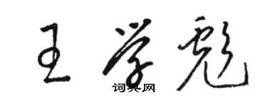 駱恆光王學彪草書個性簽名怎么寫