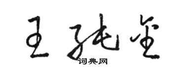 駱恆光王純金草書個性簽名怎么寫